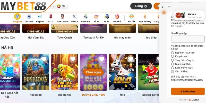 Đội ngũ CSKH Mybet88 là một trong những điểm nổi bật